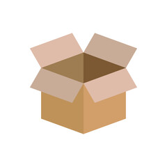 opened cardboard box