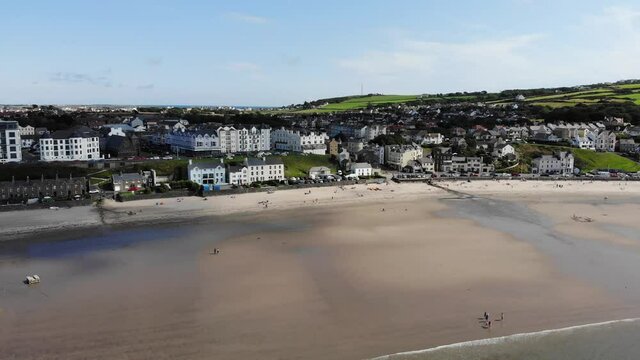 Port Erin Beach, Isle of Man Aerial View