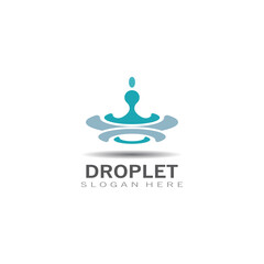 Droplet water creative simple vector logo design template image