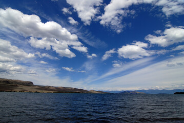 Dramatic Clouds over Flathead Lake, Montana, USA