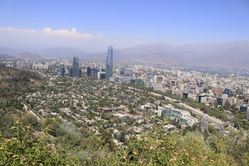 vista panorámica de la ciudad Metropolitana de, Santiago de Chile.