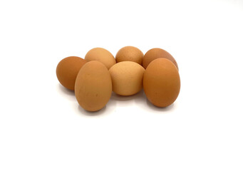 eggs on a white background