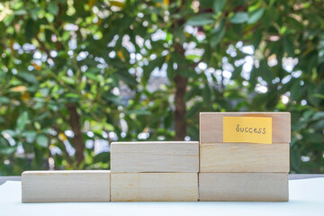 business concept - growth and steps for success in life