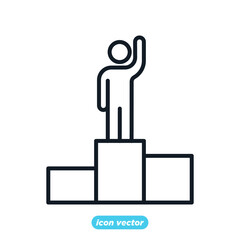 Business winner people icon. winner people symbol simple vector illustration