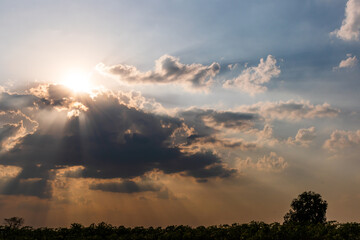sunset in the clouds