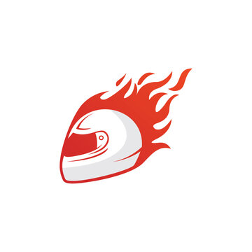 Fire helmet logo template design