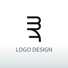 ba letter for simple logo design