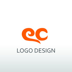 ec letter for simple logo design