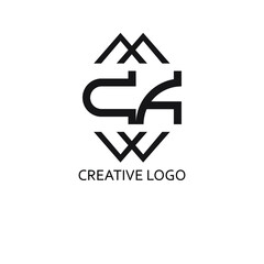 ca letter for simple logo design