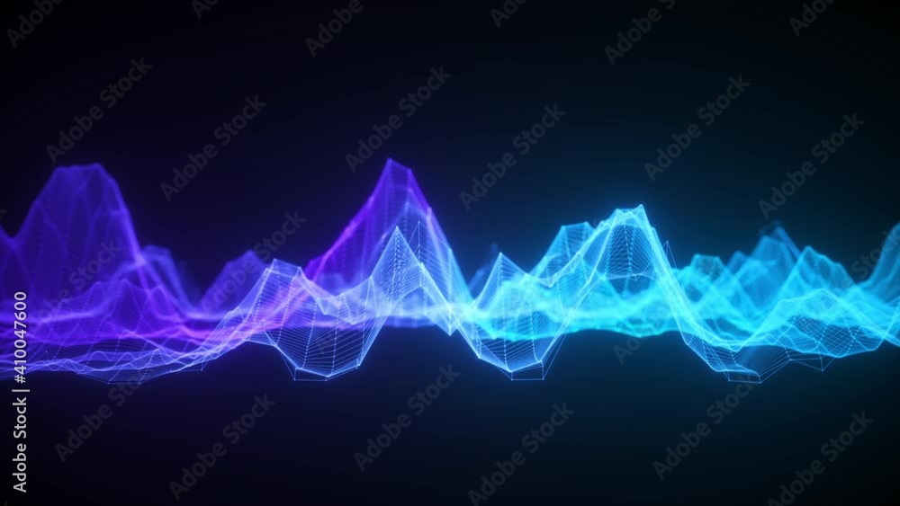 Poster 3d data center waving motion background, big data, blockchain technology, artificial intelligence an