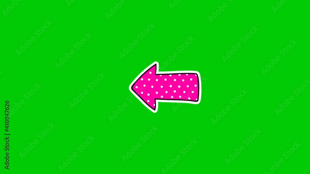 Aufkleber flat arrows on the green screen so you can easily insert them into your scene or video.