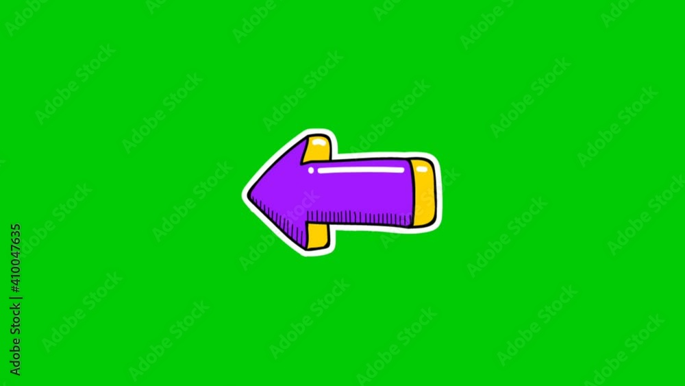 Poster flat arrows on the green screen so you can easily insert them into your scene or video.