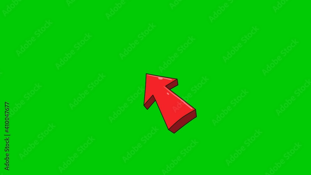 Poster flat arrows on the green screen so you can easily insert them into your scene or video.