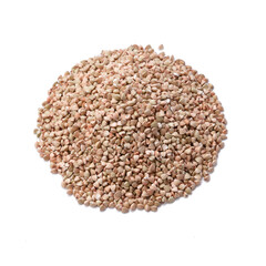 Green buckwheat. White background. Isolated. close-up. View from above.