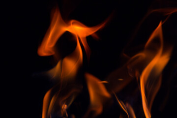 Fototapeta premium Flames on a black background.