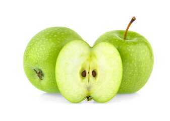 green apple isolated on white background.