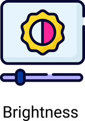 brightness vector icon , photography and digital art for web design