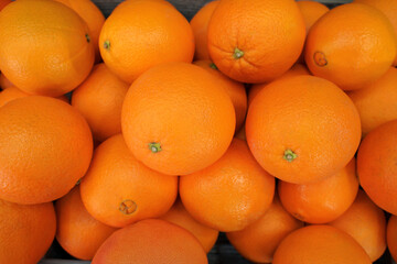 juicy oranges at the market