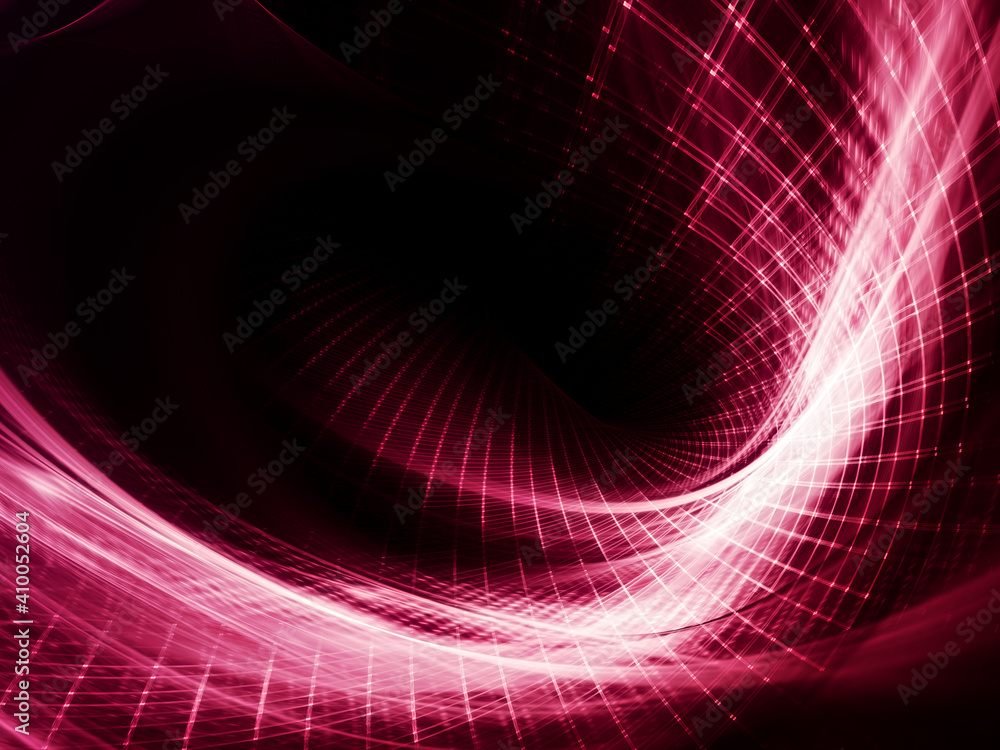 Poster abstract red and black background. detailed generative fractal graphics. technology and science conc