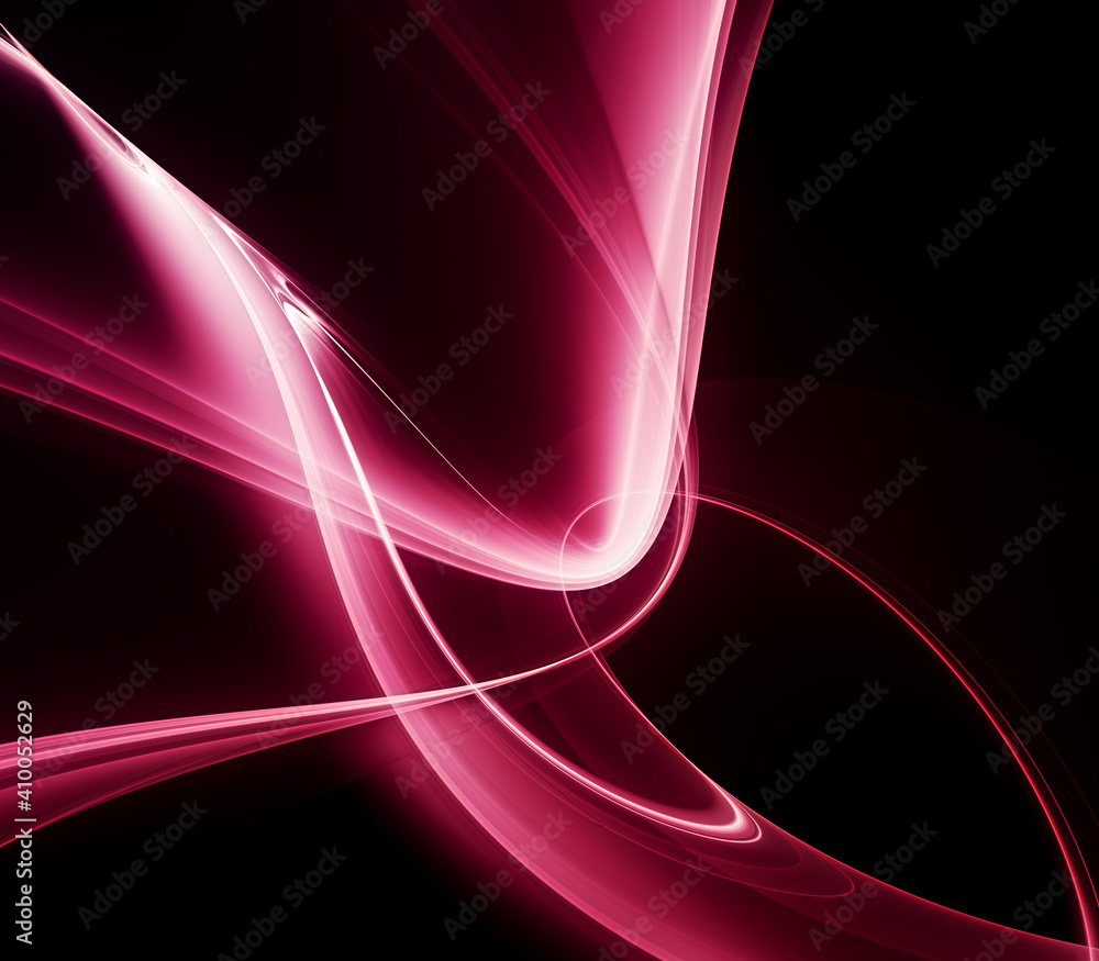 Fototapete abstract red and black background. detailed generative fractal graphics. technology and science conc