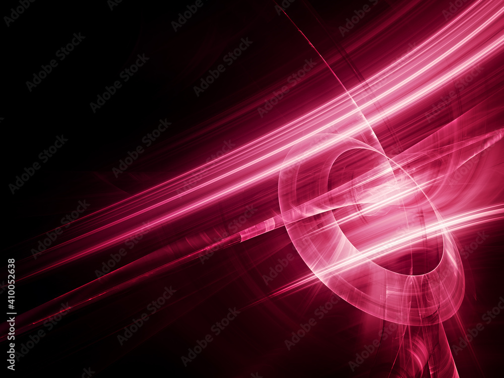 Fototapete abstract red and black background. detailed generative fractal graphics. technology and science conc