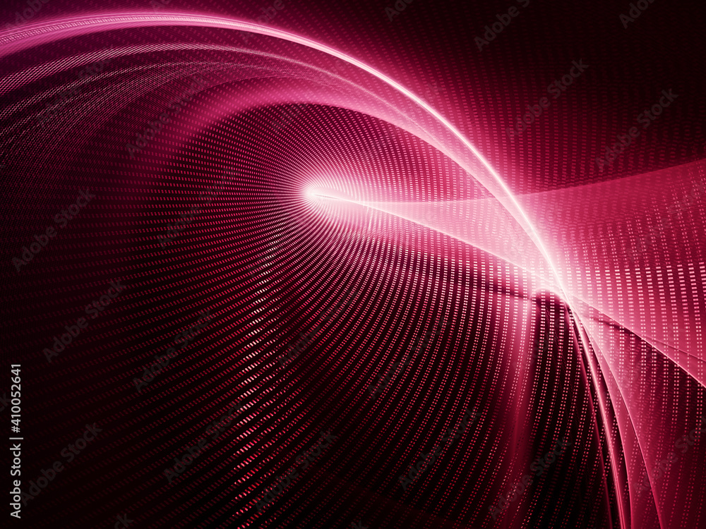 Fototapete abstract red and black background. detailed generative fractal graphics. technology and science conc