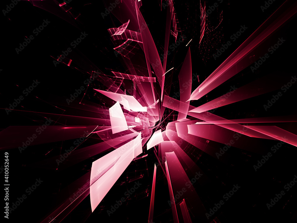 Poster abstract red and black background. fractal graphics 3d illustration. technology and science concept.