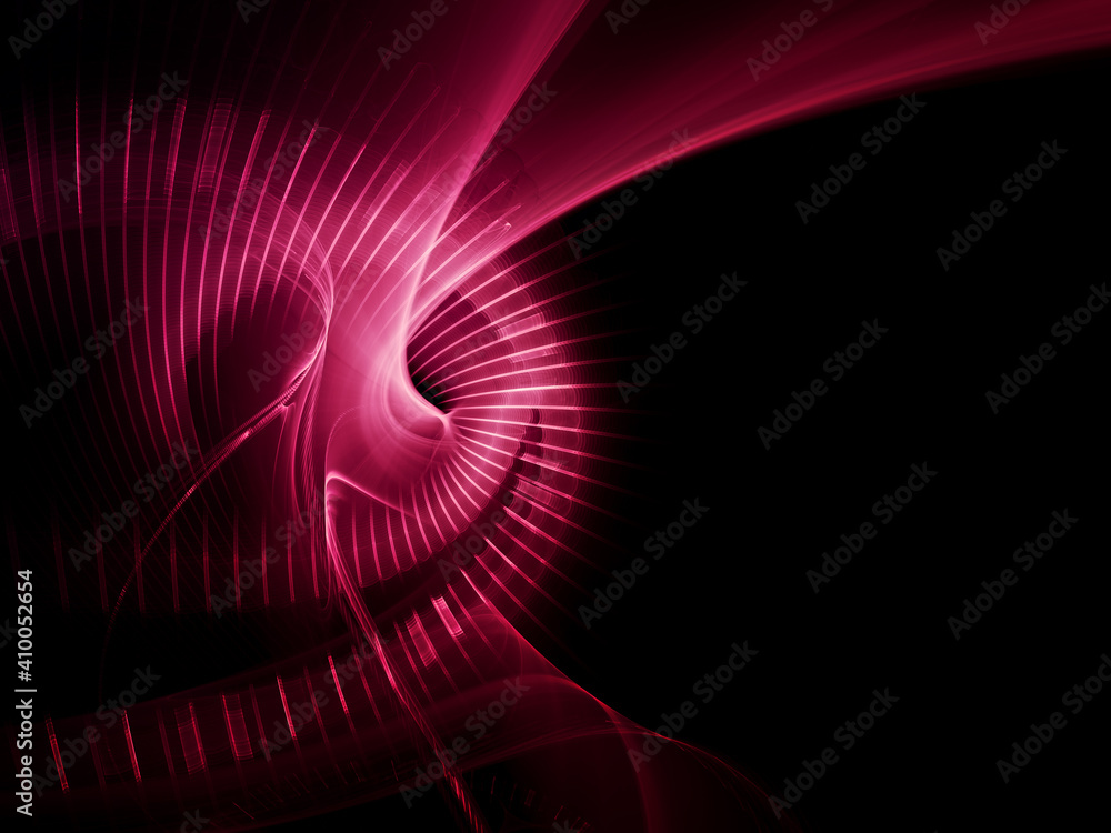 Fototapete abstract red and black background. detailed generative fractal graphics. technology and science conc