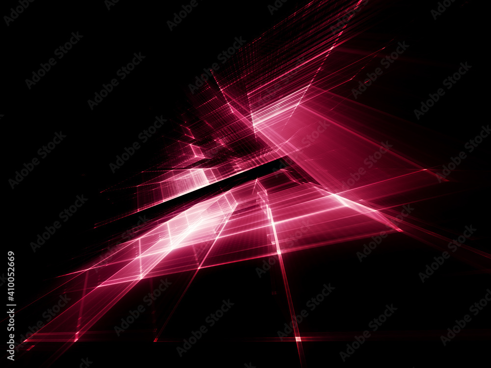 Poster abstract red and black background. fractal graphics 3d illustration. technology and science concept.