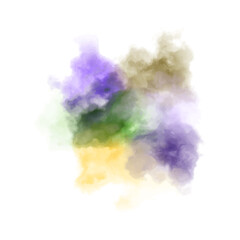 Abstract watercolor on white background. It is a hand drawn. The color splashing in the paper.