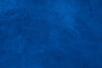 Old wall pattern texture cement blue dark abstract  blue color design are light with black gradient background.