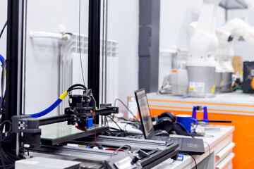 Innovative laboratory for 3D printer printing, development of models from plastic panels