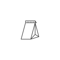 Illustration of Food Paper Bag Outline Icon - Fast Food Icon Set Vector Illustration Design.