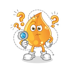 oil drop searching illustration. character vector