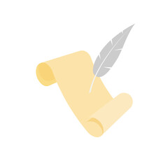 Ink with pen flat vector icon