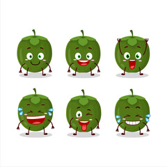 Cartoon character of black sapote with smile expression