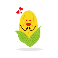 Corn cute character love