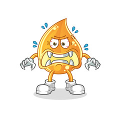 oil drop monster vector. cartoon character