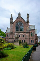 Fototapeta na wymiar Ness Bank Church is on the bank of the River Ness in Inverness . It is a Church of Scotland (Presbyterian) church , Scotland