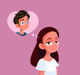 Sad Teenage Girl Crying Over Love Crush