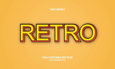 retro style text effect