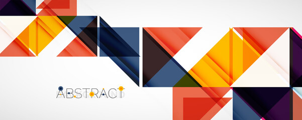 Set of vector triangle geometric backgrounds. Vector illustration for covers, banners, flyers and posters and other designs