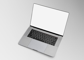 Fototapeta na wymiar Laptop blank screen digital device