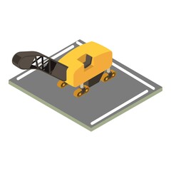 Obraz premium Asphalt milling icon. Isometric illustration of asphalt milling vector icon for web