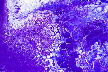 fluid art. multicolor abstract drawing , pattern of lines and halftone.