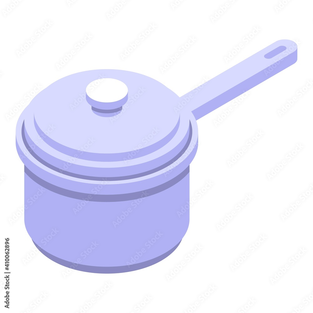 Poster handle saucepan icon. isometric of handle saucepan vector icon for web design isolated on white back