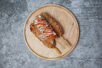 Crunchysnack corndog  Korean style.