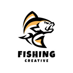Fishing Creative Logo Design Template