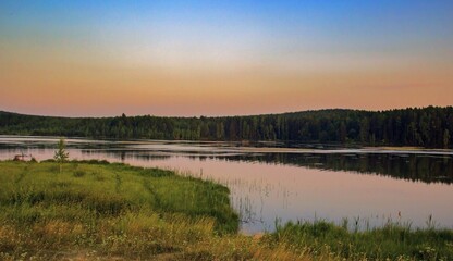 sunrise over the river