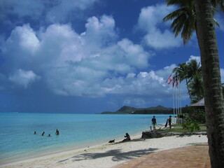 Beautiful day in island of Borabora Tahiti , starting from a great breakfast to awesome sunset on the beach.